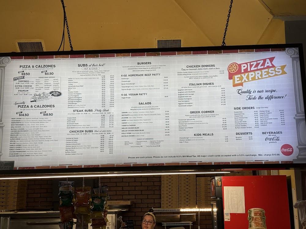 Pizza Express of Gilford Menu image 1