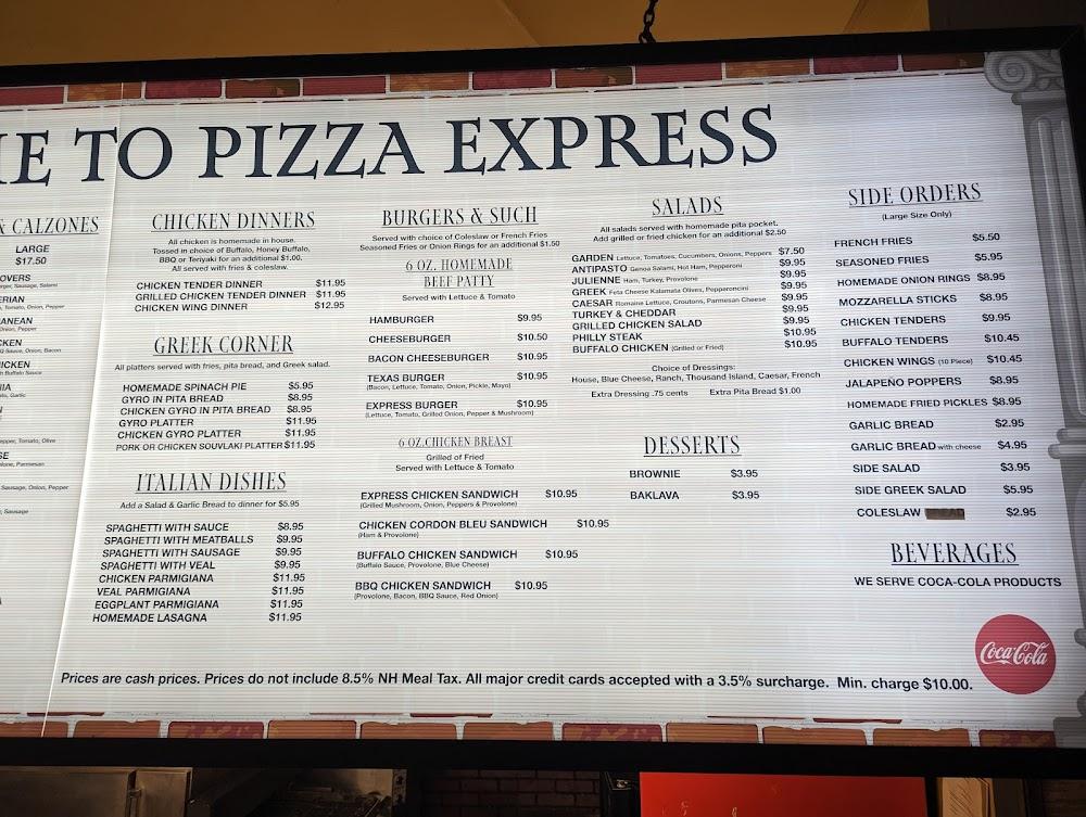 Pizza Express of Gilford Menu image 2